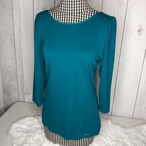 White House Black Market Teal Top Size Medium